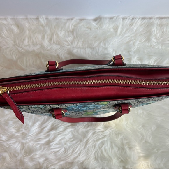 Gucci GG Supreme Blossoms Floral Red Tote Shoulder Bag - Picture 15 of 16